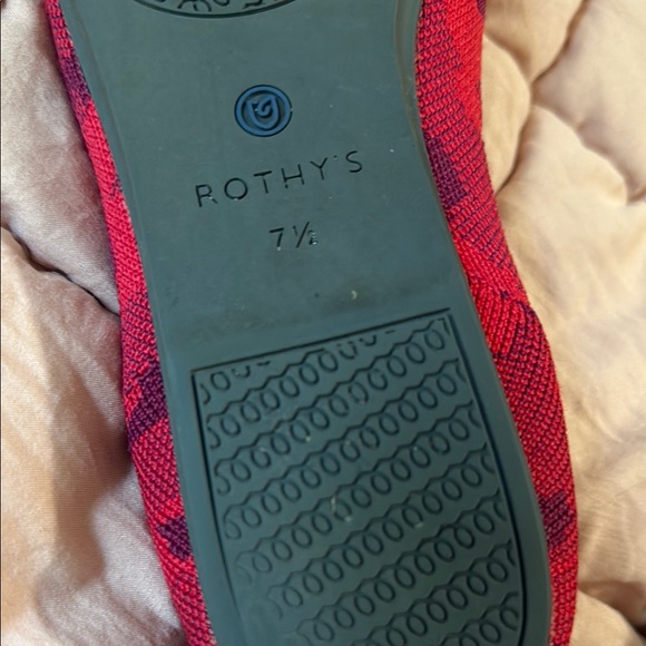 Rothy's Red and Purple Patterned Flats - Picture 4 of 5